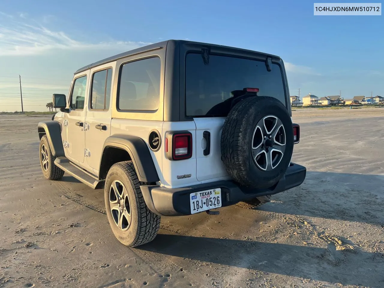 2021 Jeep Wrangler Unlimited Sport VIN: 1C4HJXDN6MW510712 Lot: 69478764