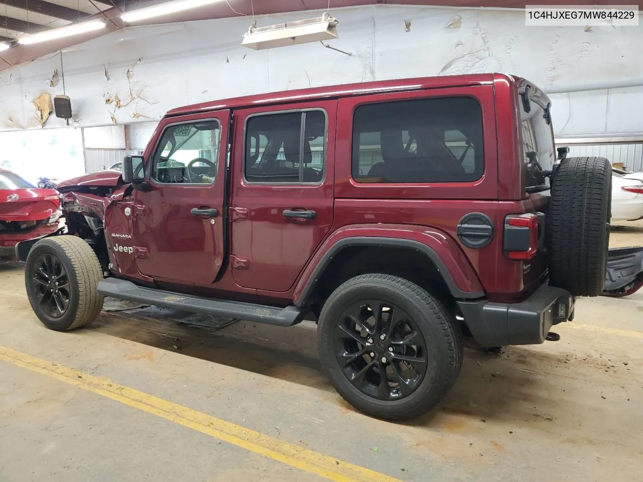 2021 Jeep Wrangler Unlimited Sahara VIN: 1C4HJXEG7MW844229 Lot: 69484834