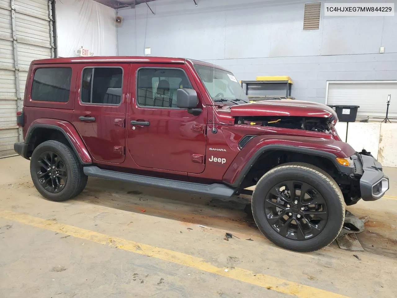 2021 Jeep Wrangler Unlimited Sahara VIN: 1C4HJXEG7MW844229 Lot: 69484834