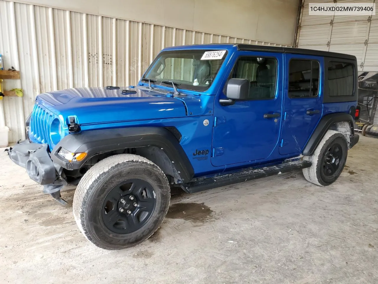 2021 Jeep Wrangler Unlimited Sport VIN: 1C4HJXDG2MW739406 Lot: 69876254