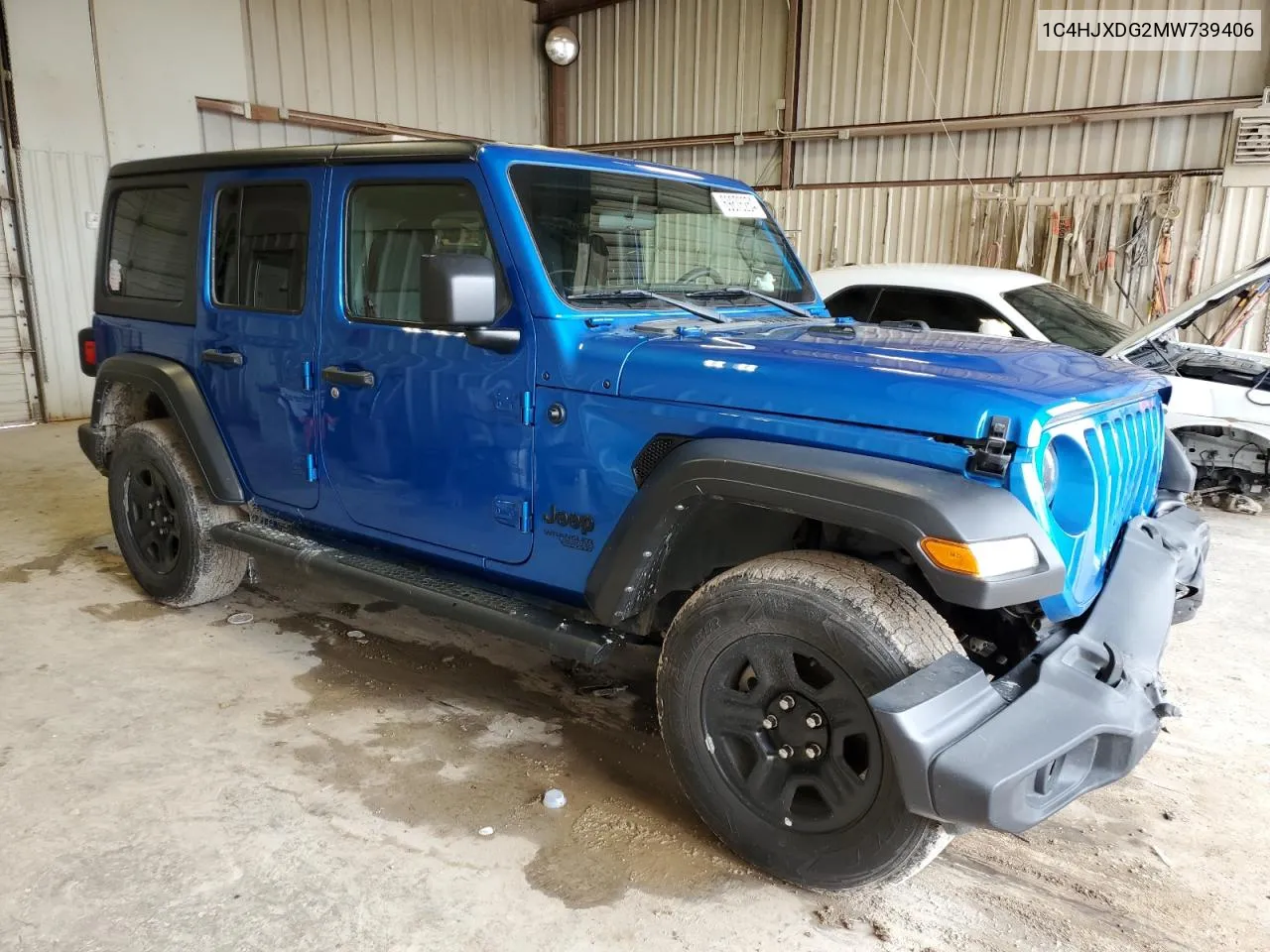 2021 Jeep Wrangler Unlimited Sport VIN: 1C4HJXDG2MW739406 Lot: 69876254