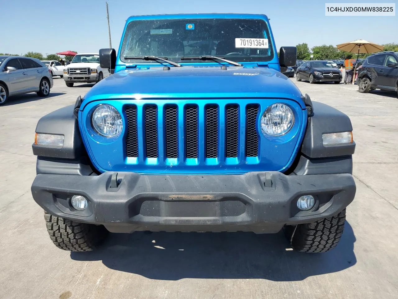 2021 Jeep Wrangler Unlimited Sport VIN: 1C4HJXDG0MW838225 Lot: 70191364