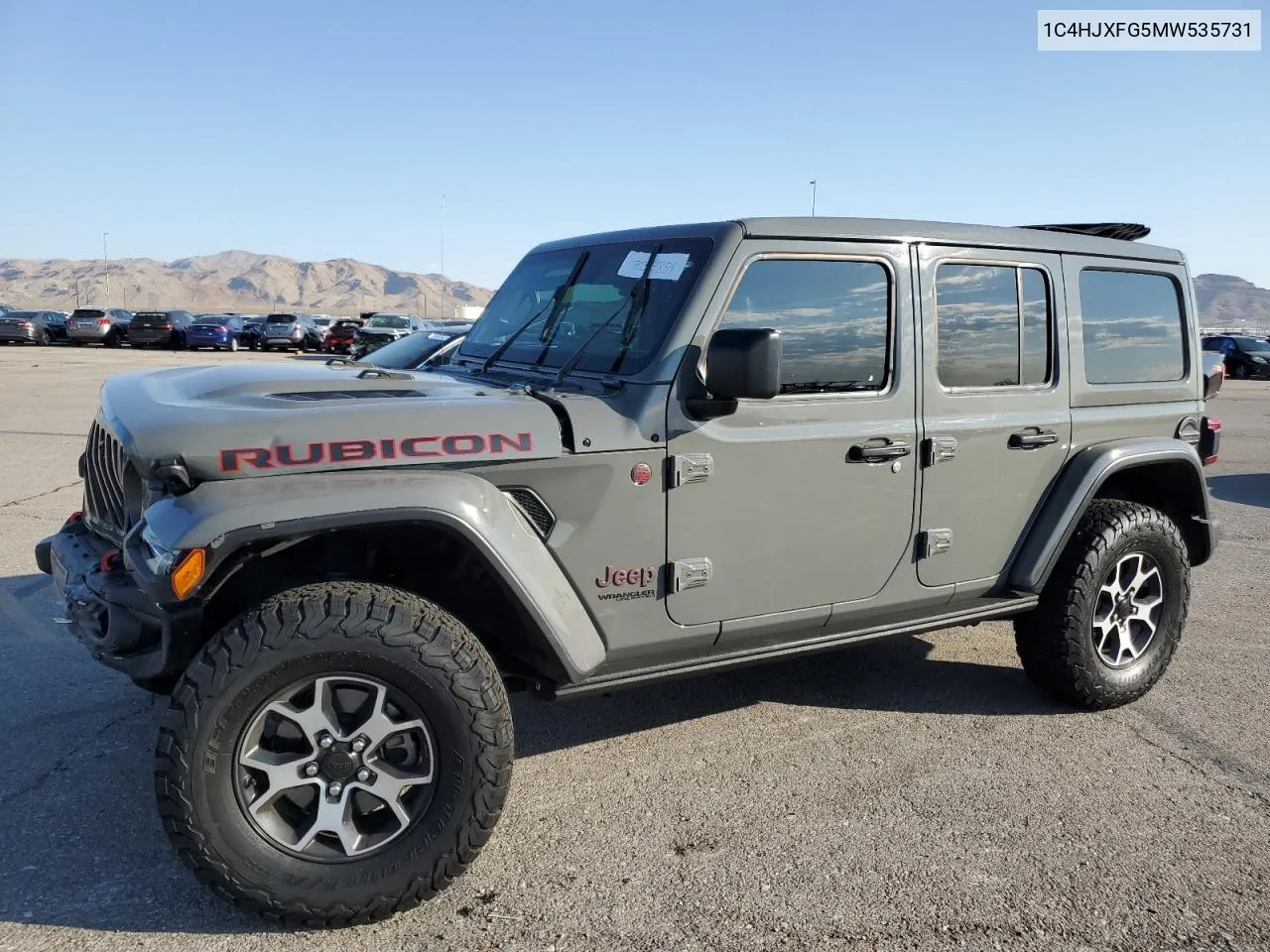 2021 Jeep Wrangler Unlimited Rubicon VIN: 1C4HJXFG5MW535731 Lot: 70347854