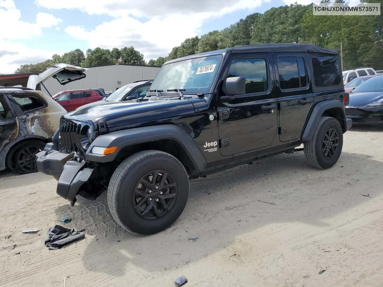 2021 Jeep Wrangler Unlimited Sport VIN: 1C4HJXDNXMW573571 Lot: 70379974