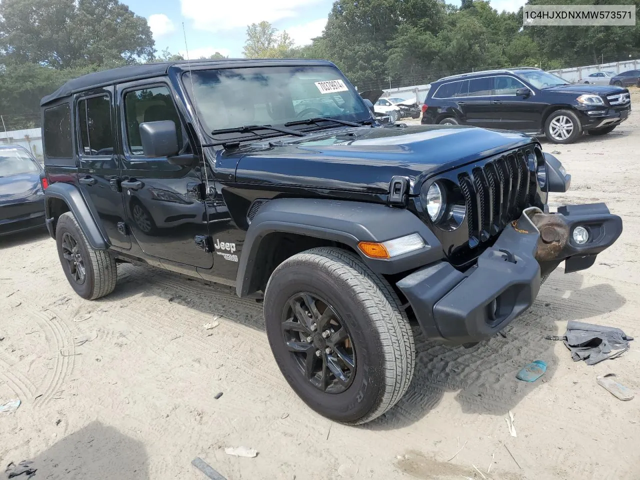 2021 Jeep Wrangler Unlimited Sport VIN: 1C4HJXDNXMW573571 Lot: 70379974