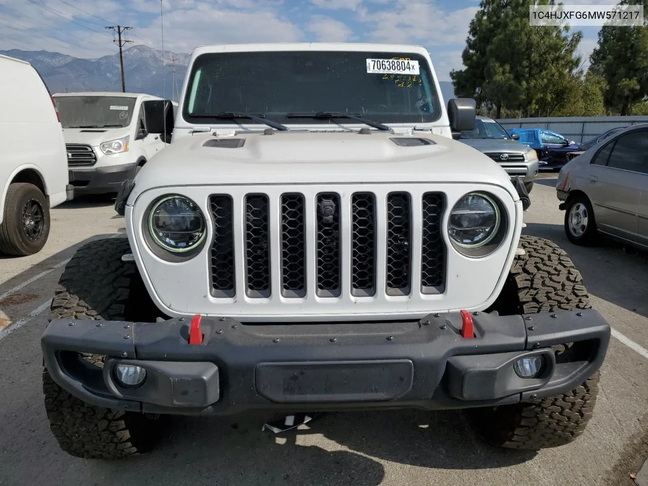 2021 Jeep Wrangler Unlimited Rubicon VIN: 1C4HJXFG6MW571217 Lot: 70638804