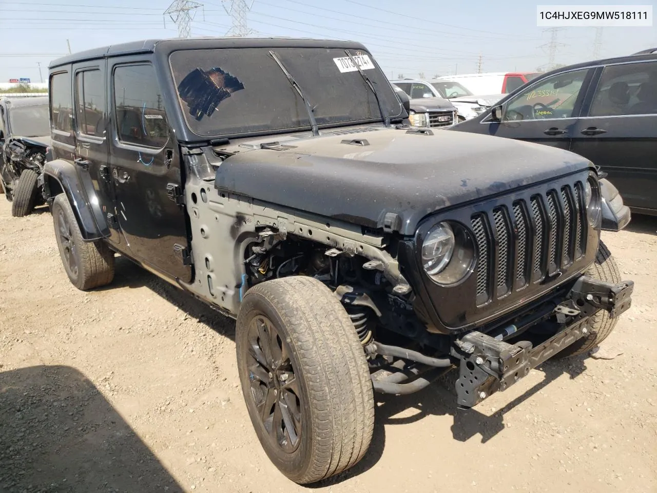 2021 Jeep Wrangler Unlimited Sahara VIN: 1C4HJXEG9MW518111 Lot: 70733274