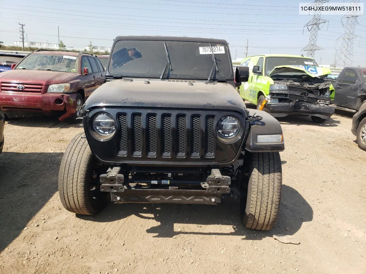 2021 Jeep Wrangler Unlimited Sahara VIN: 1C4HJXEG9MW518111 Lot: 70733274