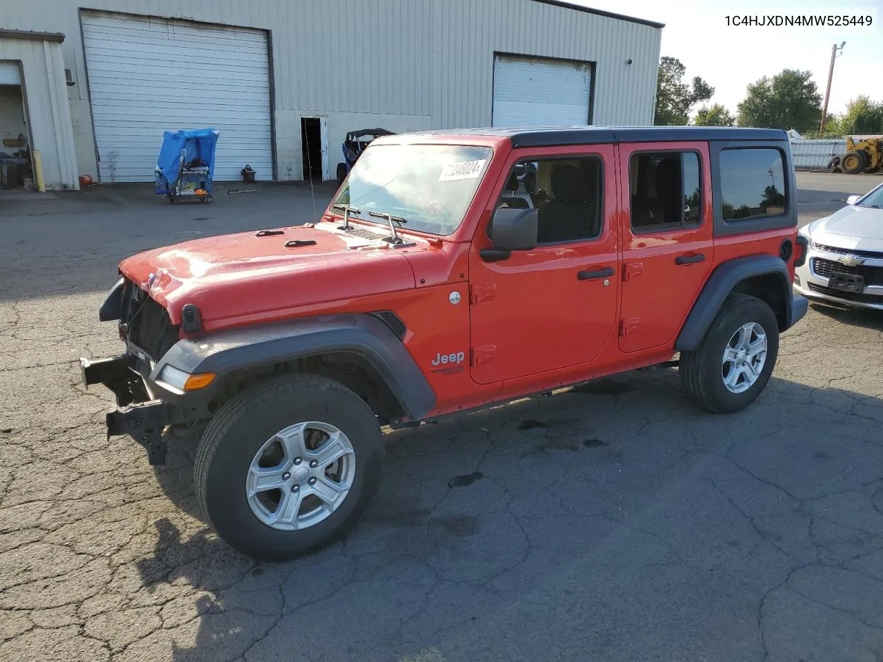 2021 Jeep Wrangler Unlimited Sport VIN: 1C4HJXDN4MW525449 Lot: 71046024