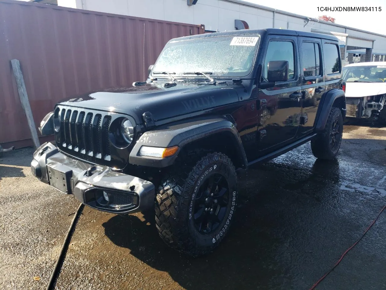 2021 Jeep Wrangler Unlimited Sport VIN: 1C4HJXDN8MW834115 Lot: 71387694