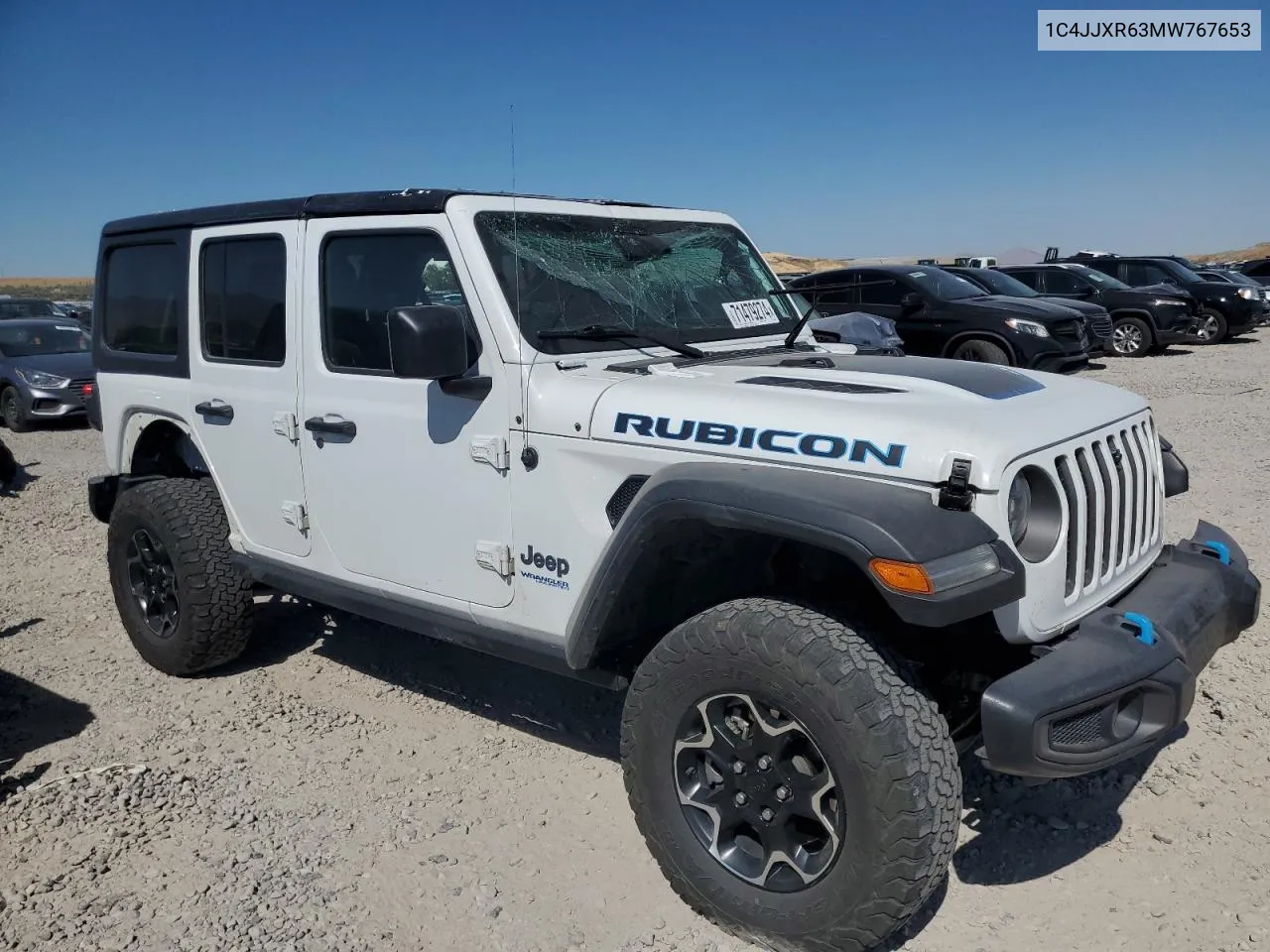 2021 Jeep Wrangler Unlimited Rubicon 4Xe VIN: 1C4JJXR63MW767653 Lot: 71479274