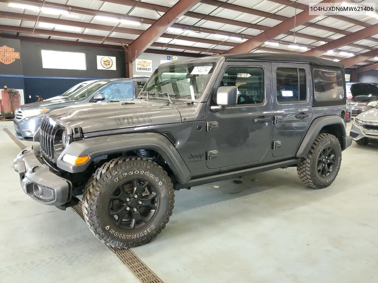 1C4HJXDN6MW621406 2021 Jeep Wrangler Unlimited Sport