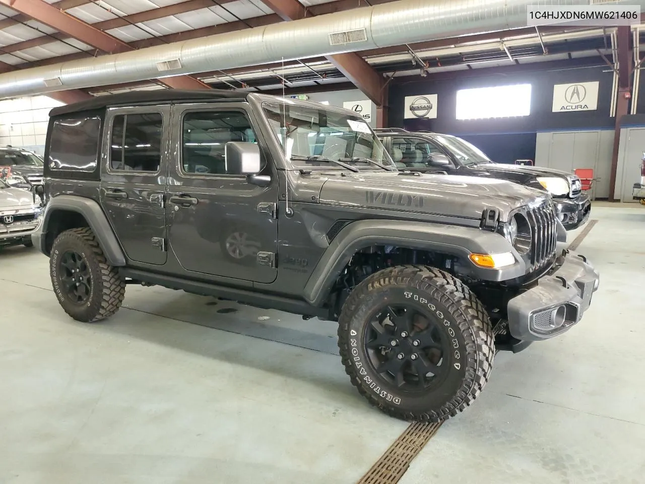 1C4HJXDN6MW621406 2021 Jeep Wrangler Unlimited Sport