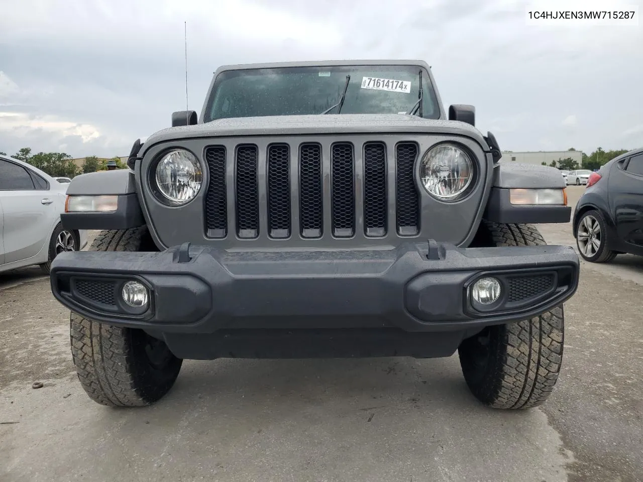 2021 Jeep Wrangler Unlimited Sahara VIN: 1C4HJXEN3MW715287 Lot: 71614174