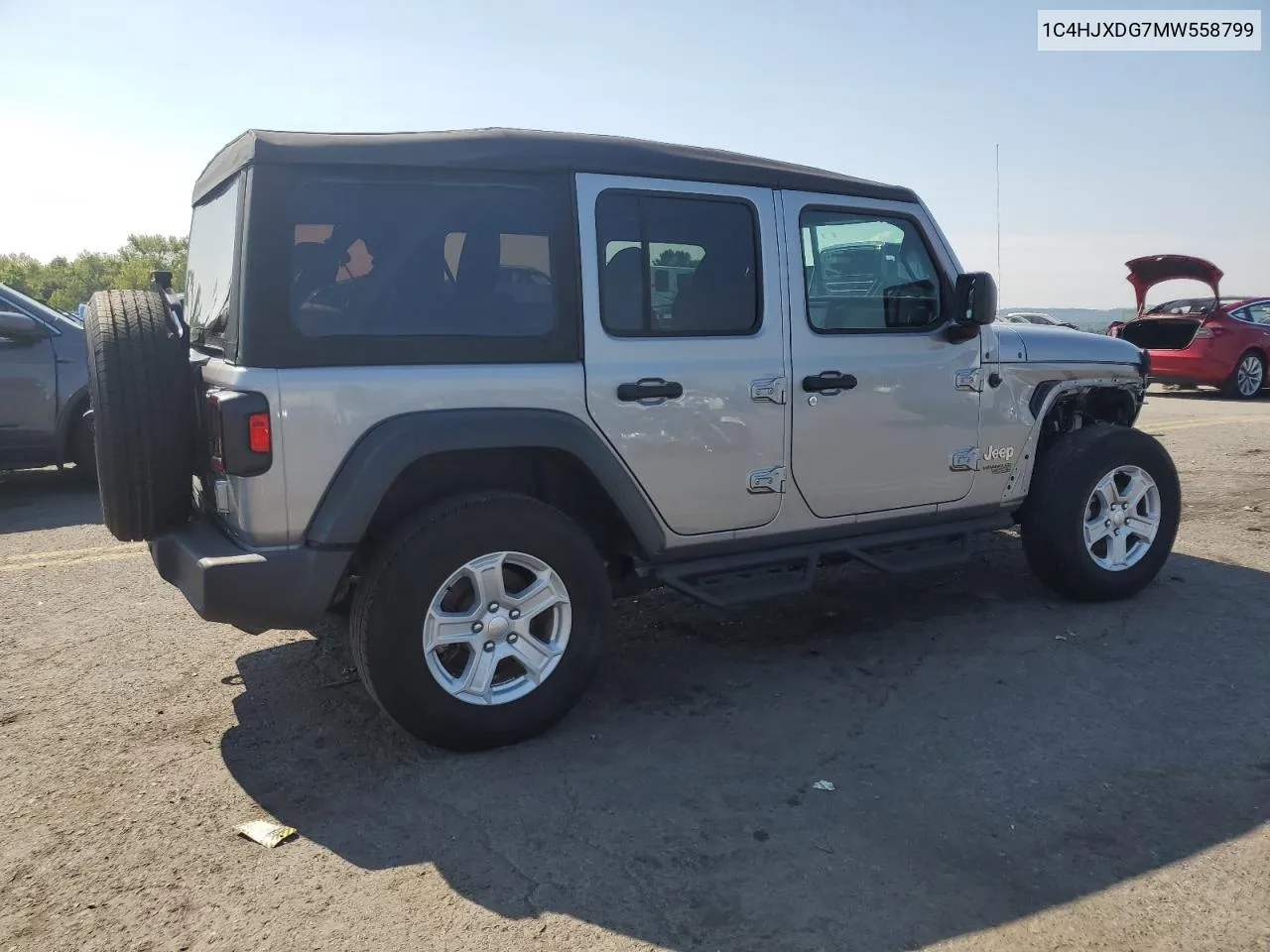 2021 Jeep Wrangler Unlimited Sport VIN: 1C4HJXDG7MW558799 Lot: 71713754