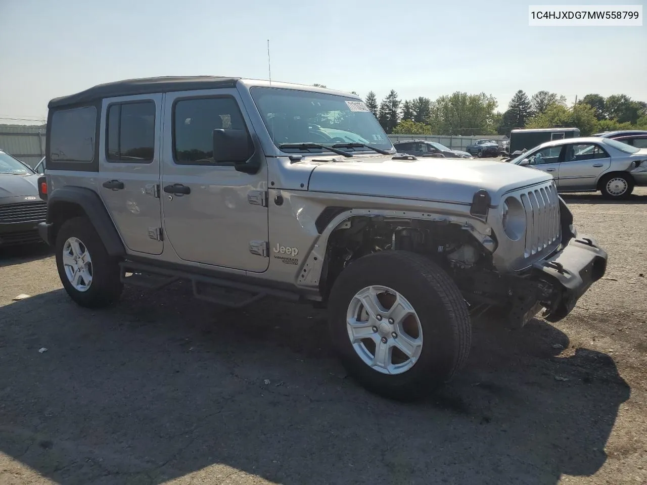 2021 Jeep Wrangler Unlimited Sport VIN: 1C4HJXDG7MW558799 Lot: 71713754