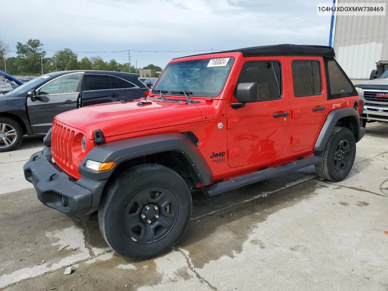 2021 Jeep Wrangler Unlimited Sport VIN: 1C4HJXDGXMW738469 Lot: 71800824