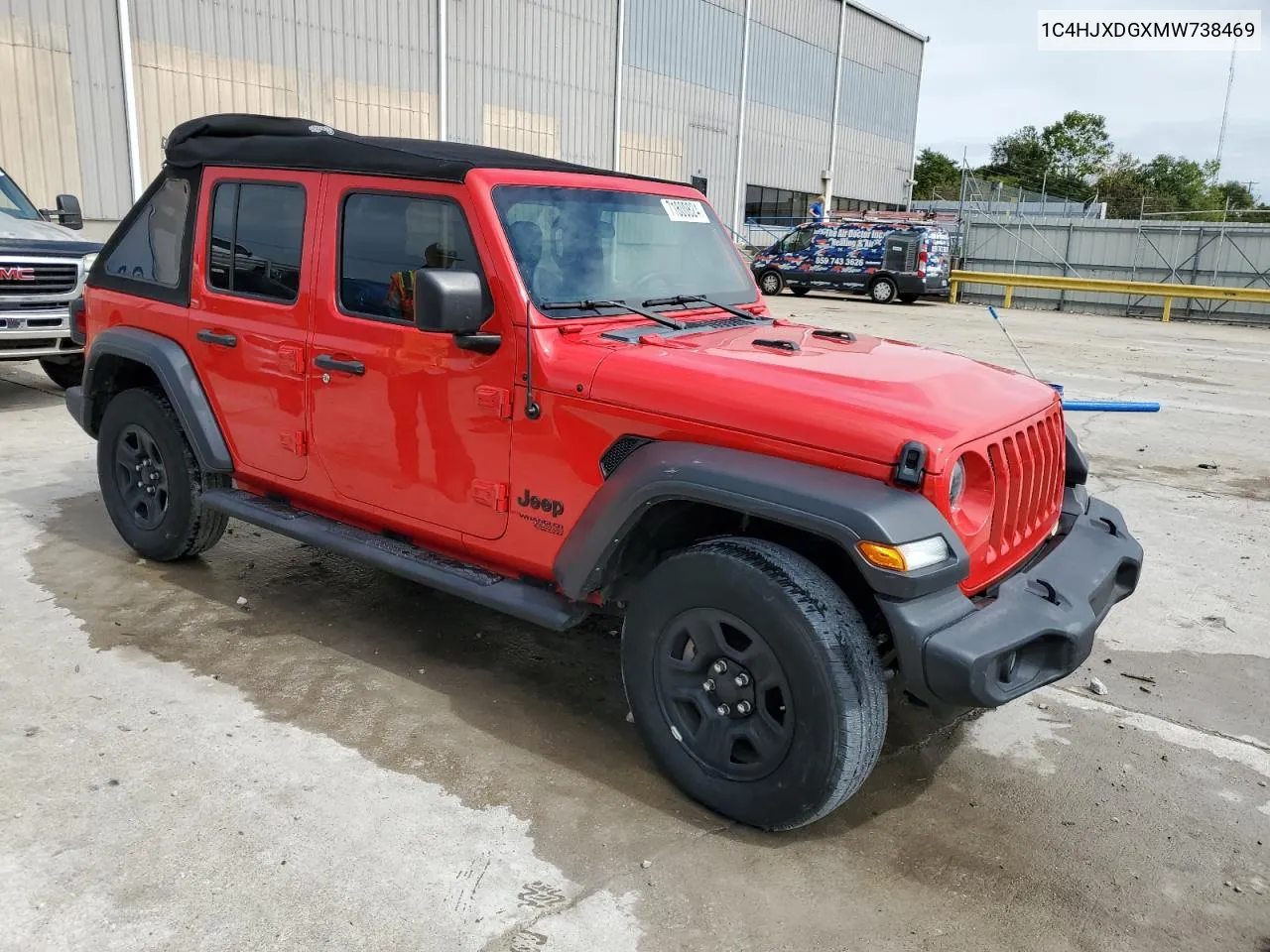 2021 Jeep Wrangler Unlimited Sport VIN: 1C4HJXDGXMW738469 Lot: 71800824