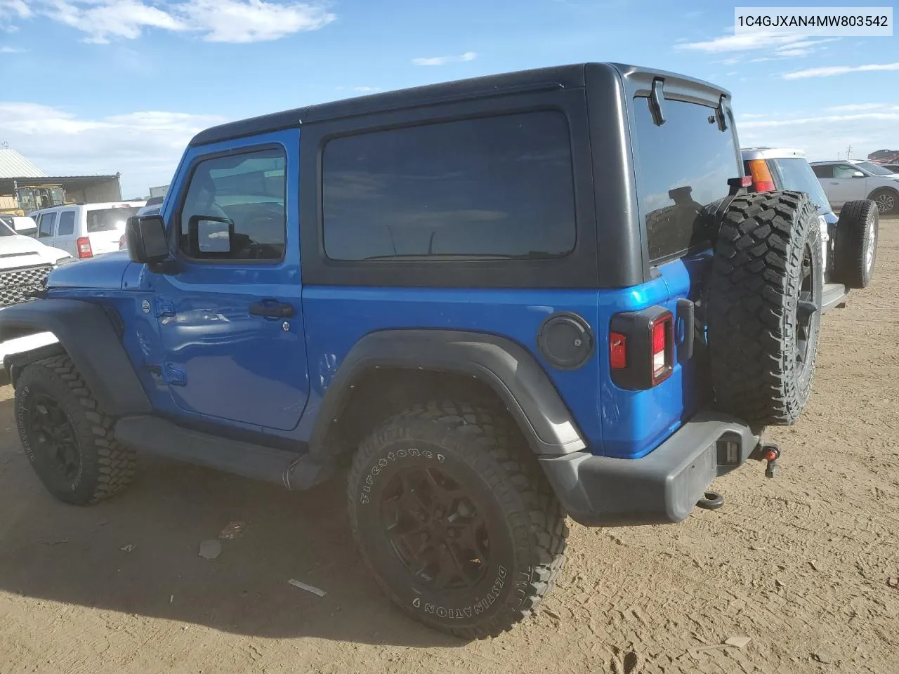 2021 Jeep Wrangler Sport VIN: 1C4GJXAN4MW803542 Lot: 71848904