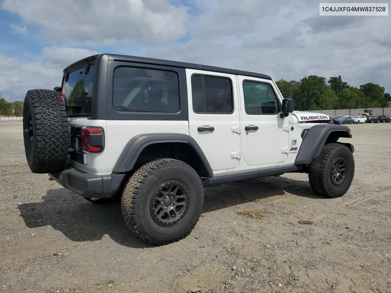 2021 Jeep Wrangler Unlimited Rubicon VIN: 1C4JJXFG4MW837528 Lot: 71854304