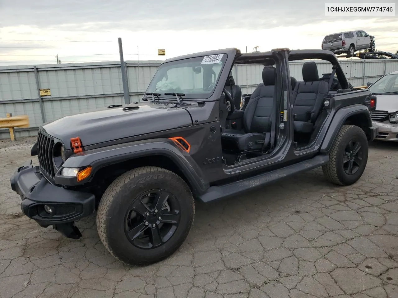 2021 Jeep Wrangler Unlimited Sahara VIN: 1C4HJXEG5MW774746 Lot: 72150664