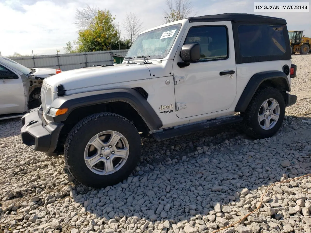 1C4GJXAN1MW628148 2021 Jeep Wrangler Sport