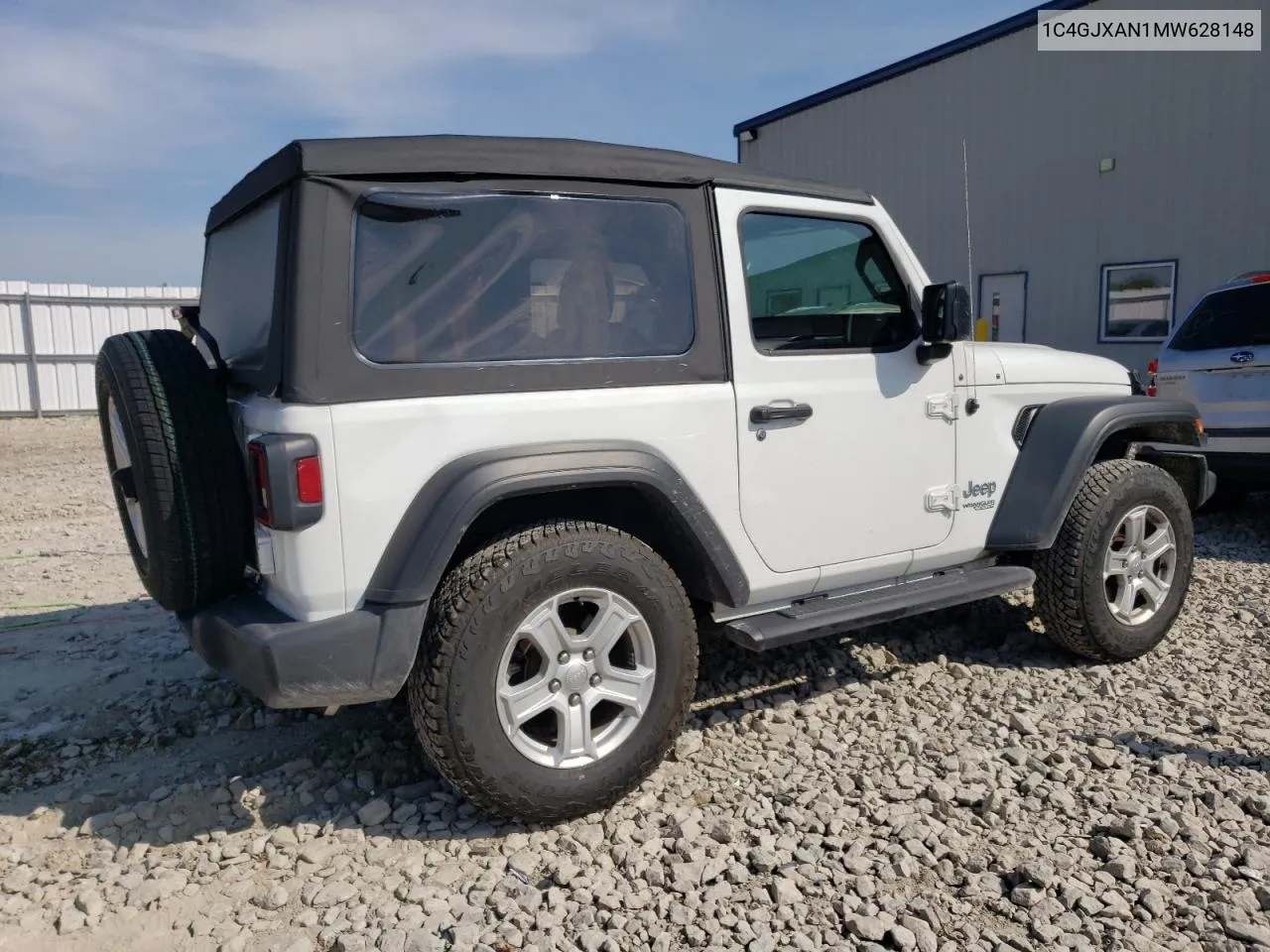 1C4GJXAN1MW628148 2021 Jeep Wrangler Sport