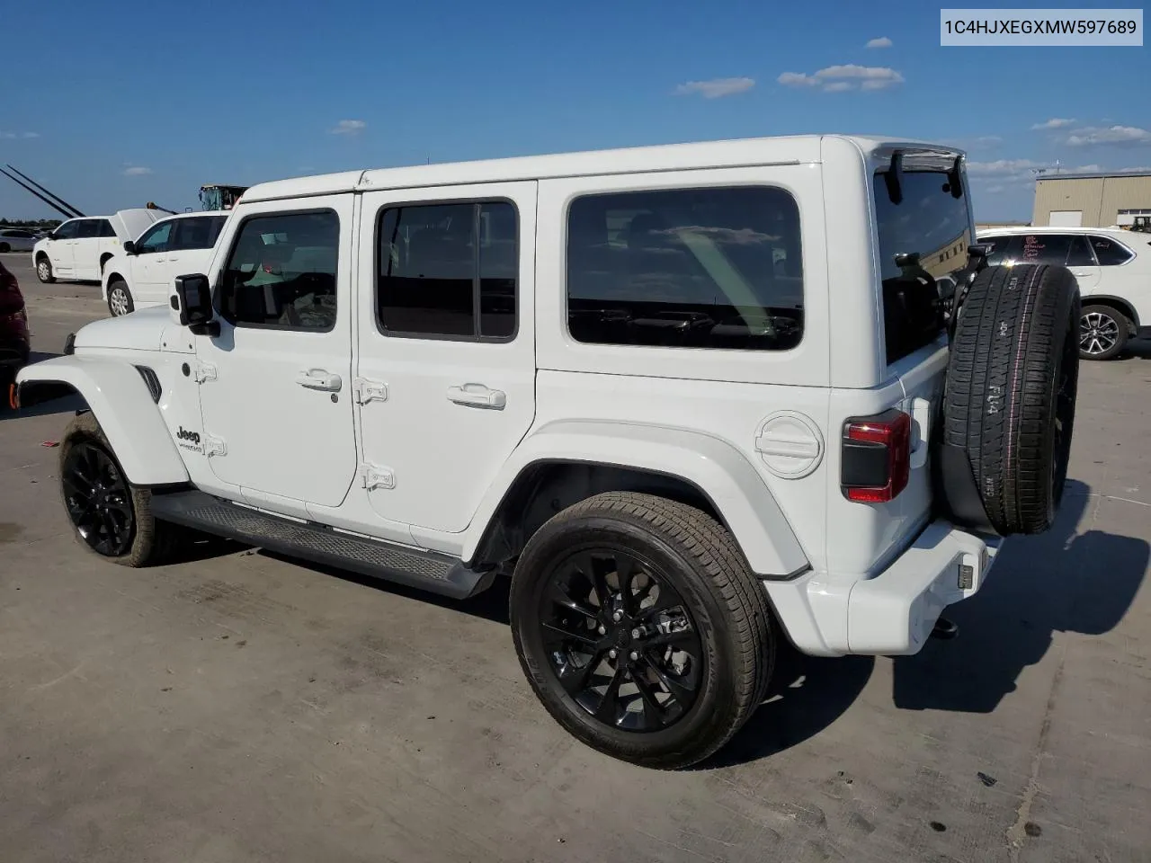 2021 Jeep Wrangler Unlimited Sahara VIN: 1C4HJXEGXMW597689 Lot: 72390024