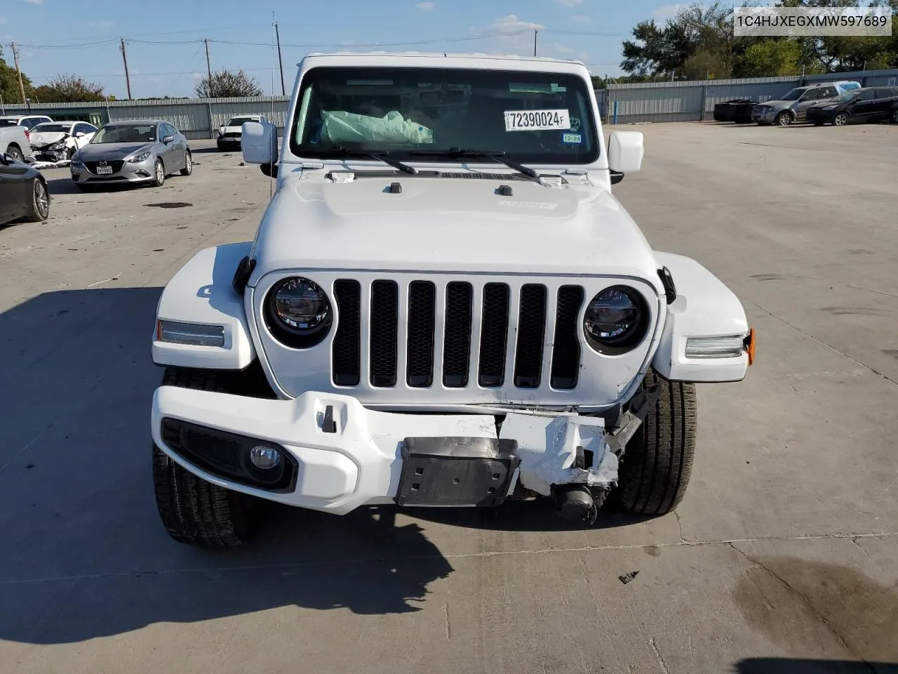 2021 Jeep Wrangler Unlimited Sahara VIN: 1C4HJXEGXMW597689 Lot: 72390024