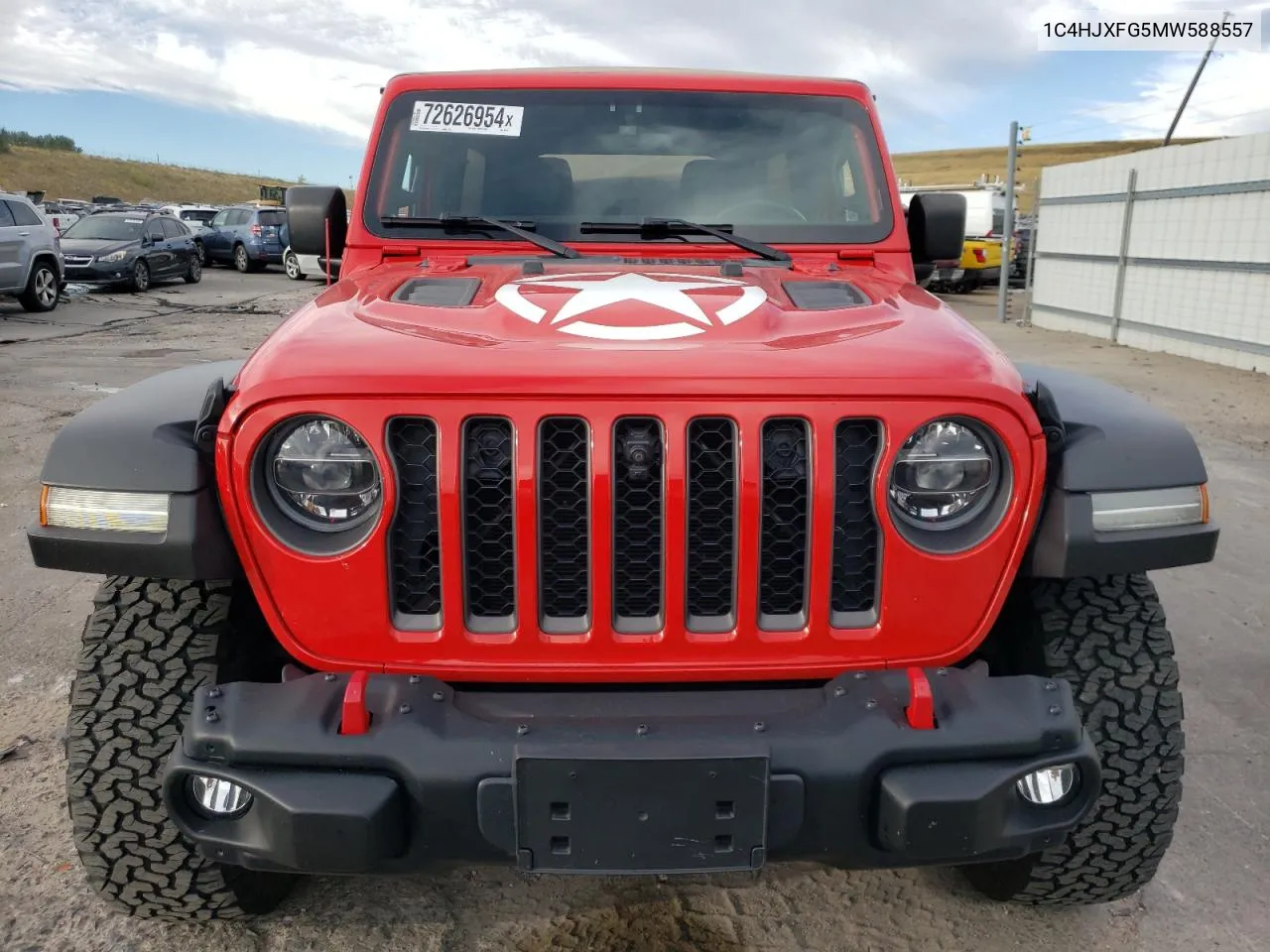 2021 Jeep Wrangler Unlimited Rubicon VIN: 1C4HJXFG5MW588557 Lot: 72626954