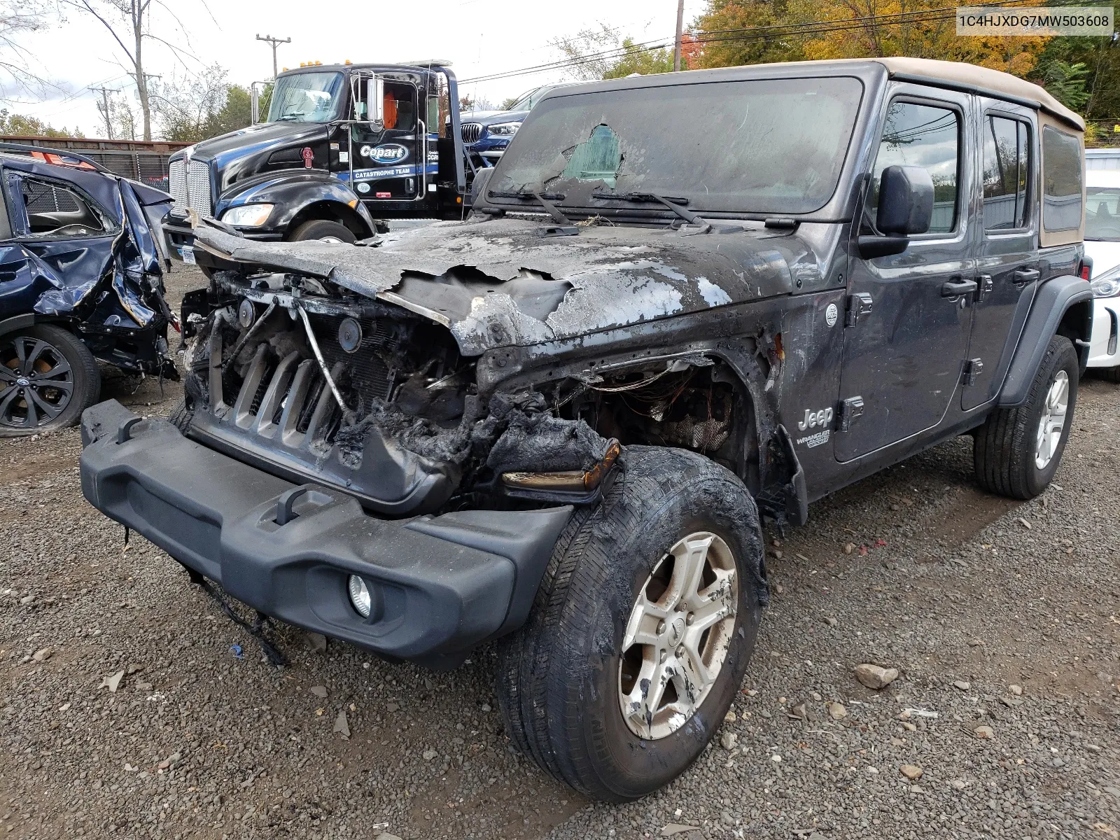 2021 Jeep Wrangler Unlimited Sport VIN: 1C4HJXDG7MW503608 Lot: 73012133