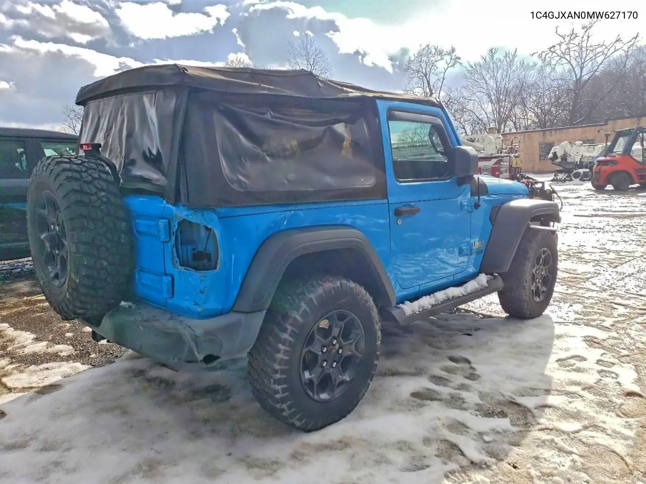 1C4GJXAN0MW627170 2021 Jeep Wrangler Sport