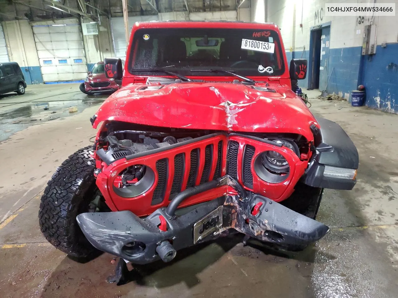 2021 Jeep Wrangler Unlimited Rubicon VIN: 1C4HJXFG4MW534666 Lot: 81800153