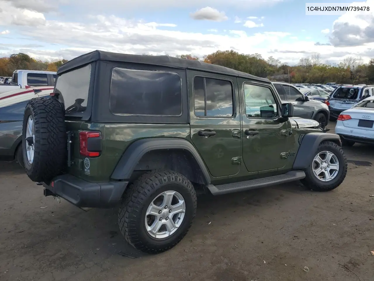 1C4HJXDN7MW739478 2021 Jeep Wrangler Unlimited Sport