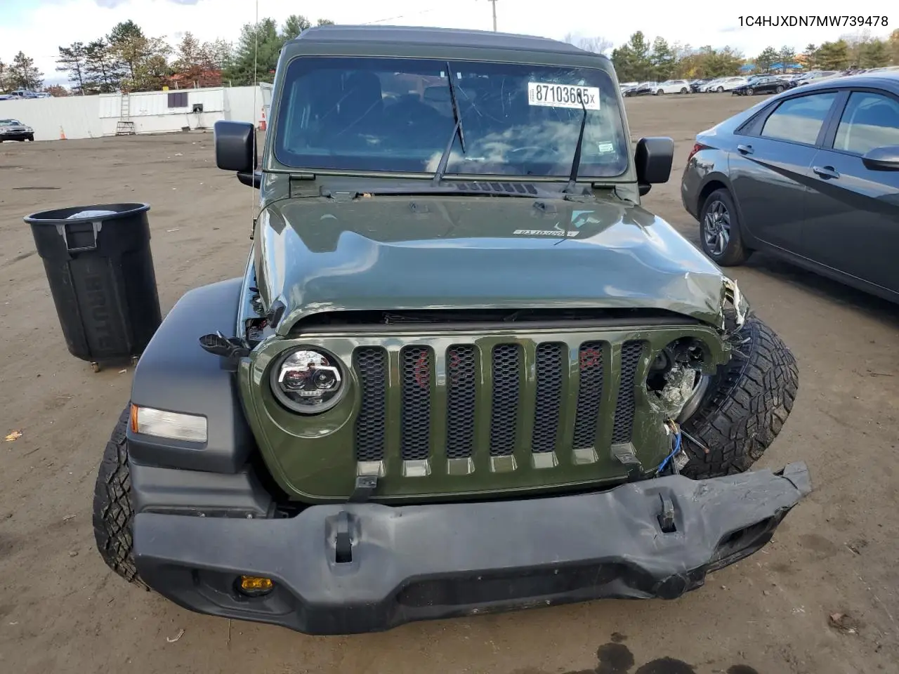 1C4HJXDN7MW739478 2021 Jeep Wrangler Unlimited Sport