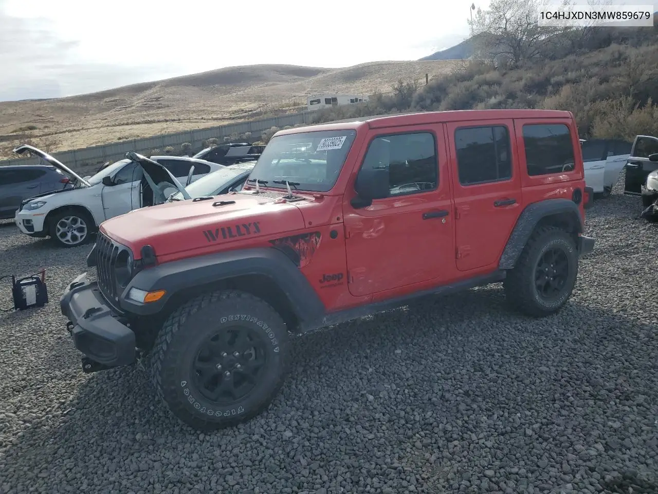 1C4HJXDN3MW859679 2021 Jeep Wrangler Unlimited Sport