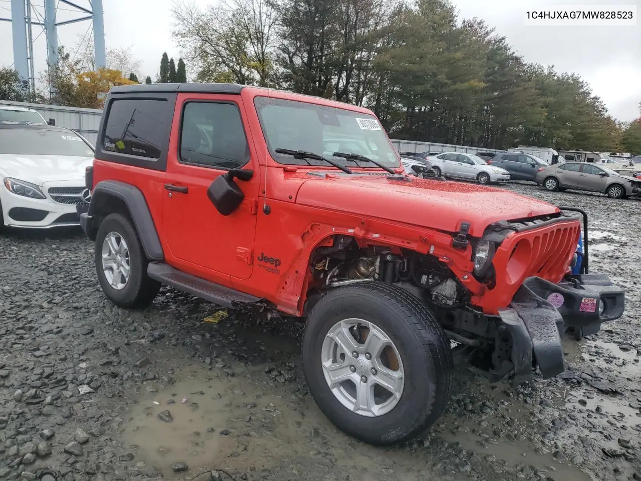 1C4HJXAG7MW828523 2021 Jeep Wrangler Sport