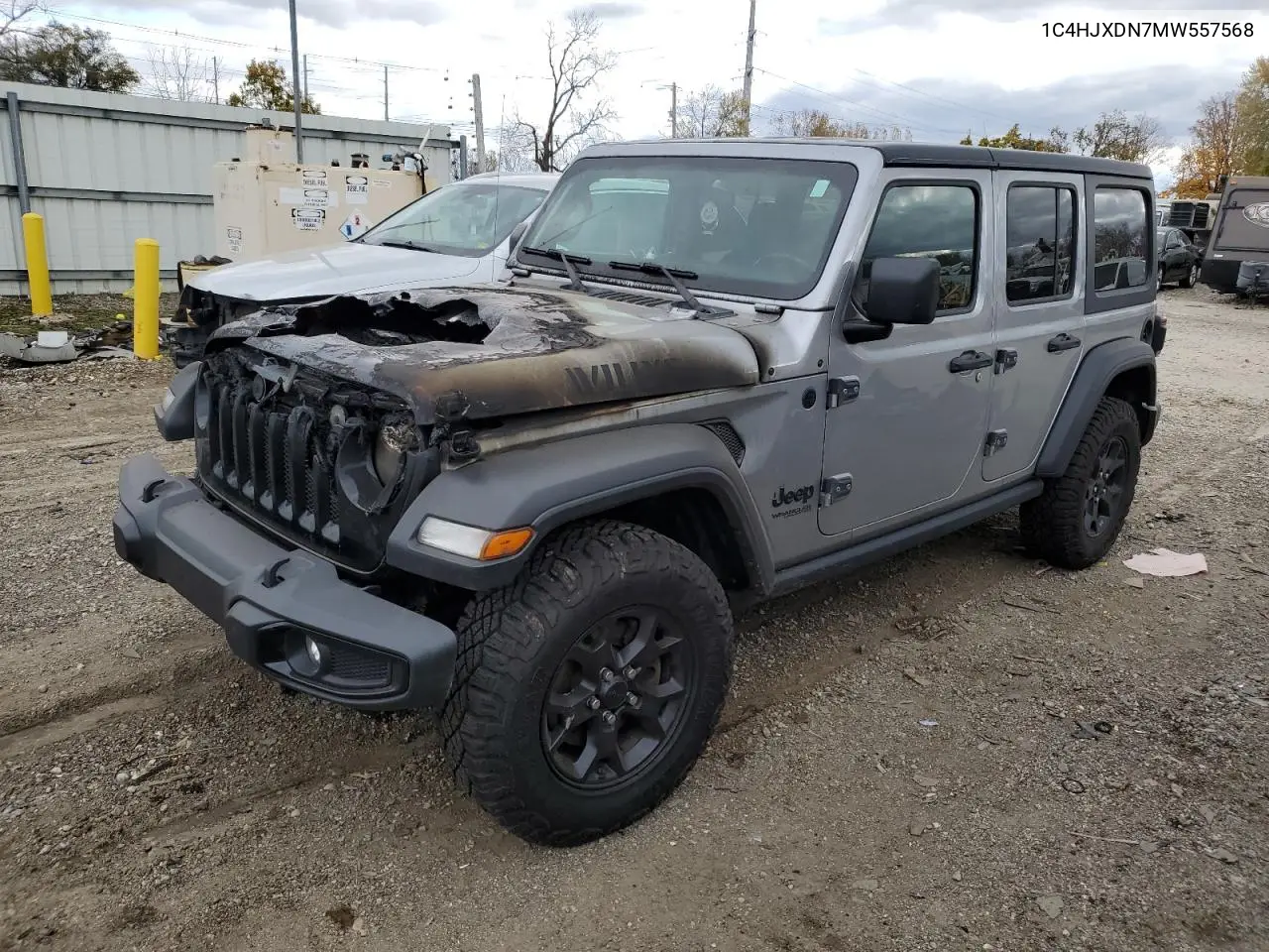 1C4HJXDN7MW557568 2021 Jeep Wrangler Unlimited Sport