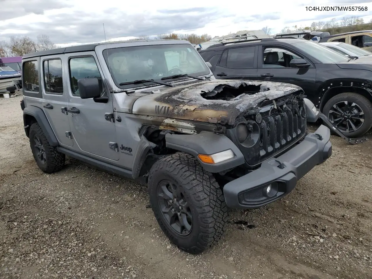 1C4HJXDN7MW557568 2021 Jeep Wrangler Unlimited Sport