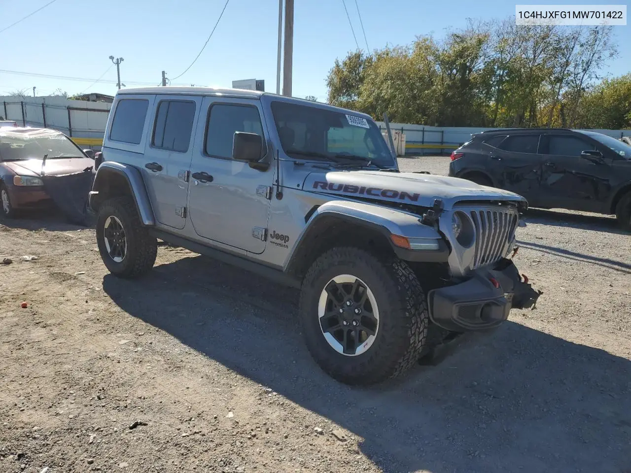 1C4HJXFG1MW701422 2021 Jeep Wrangler Unlimited Rubicon