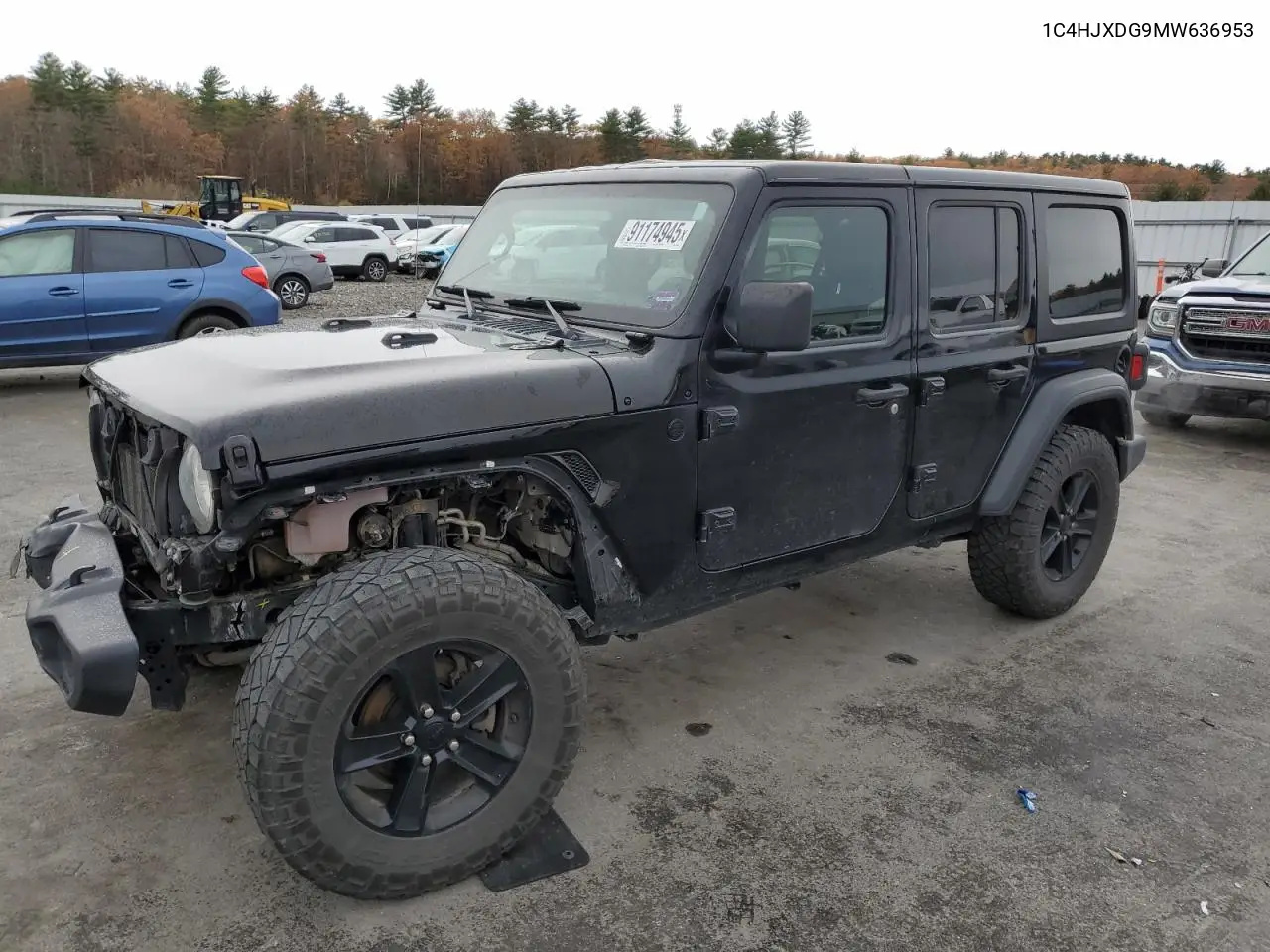 1C4HJXDG9MW636953 2021 Jeep Wrangler Unlimited Sport