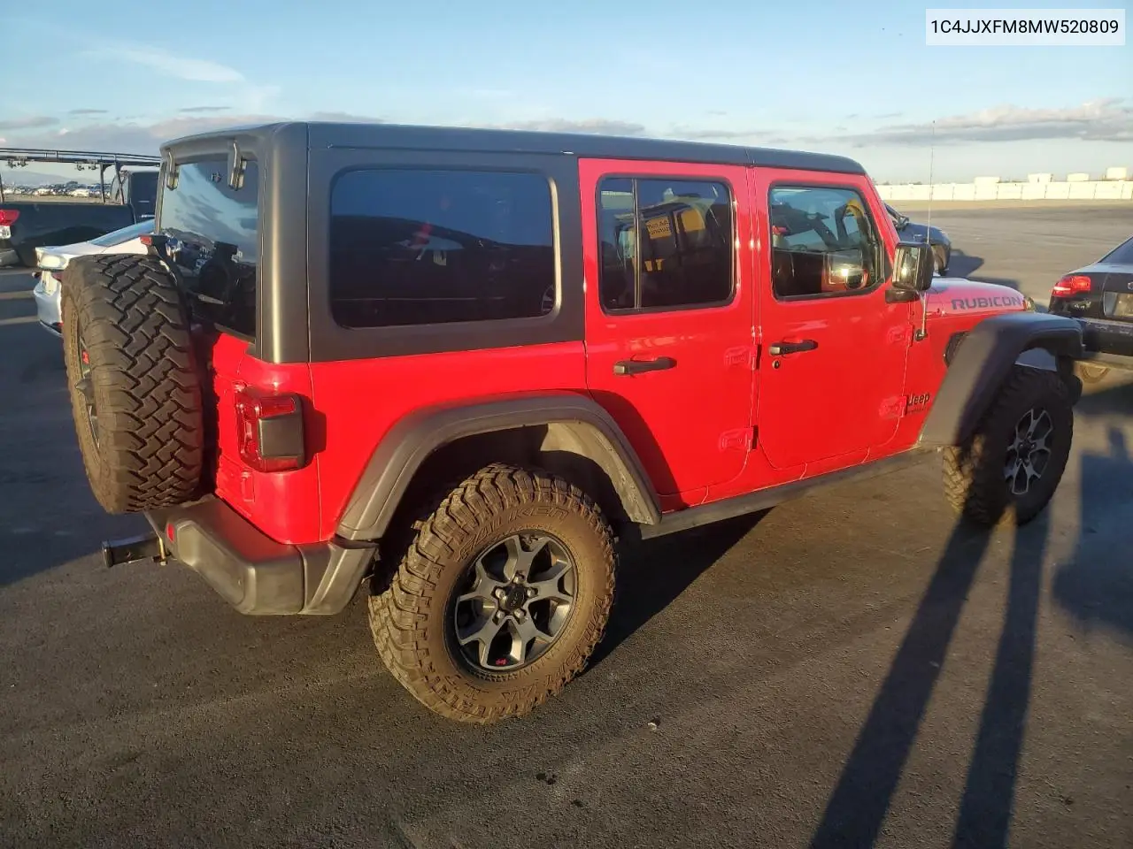 1C4JJXFM8MW520809 2021 Jeep Wrangler Unlimited Rubicon