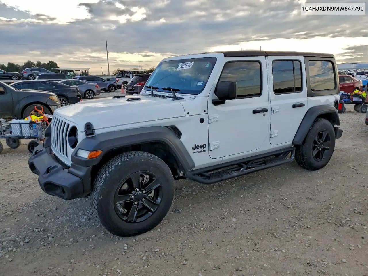 1C4HJXDN9MW647790 2021 Jeep Wrangler Unlimited Sport