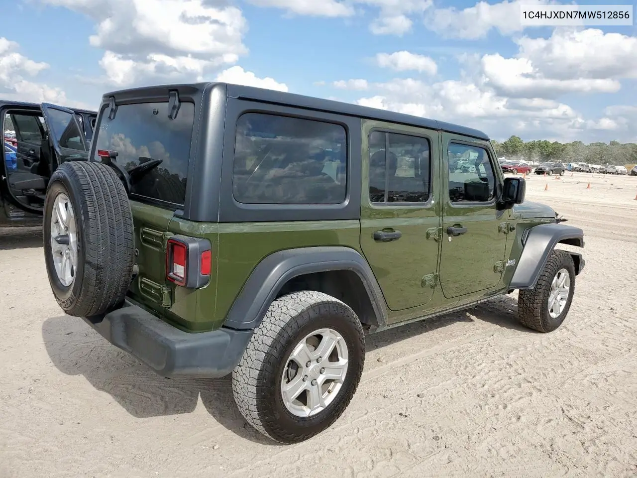 1C4HJXDN7MW512856 2021 Jeep Wrangler Unlimited Sport