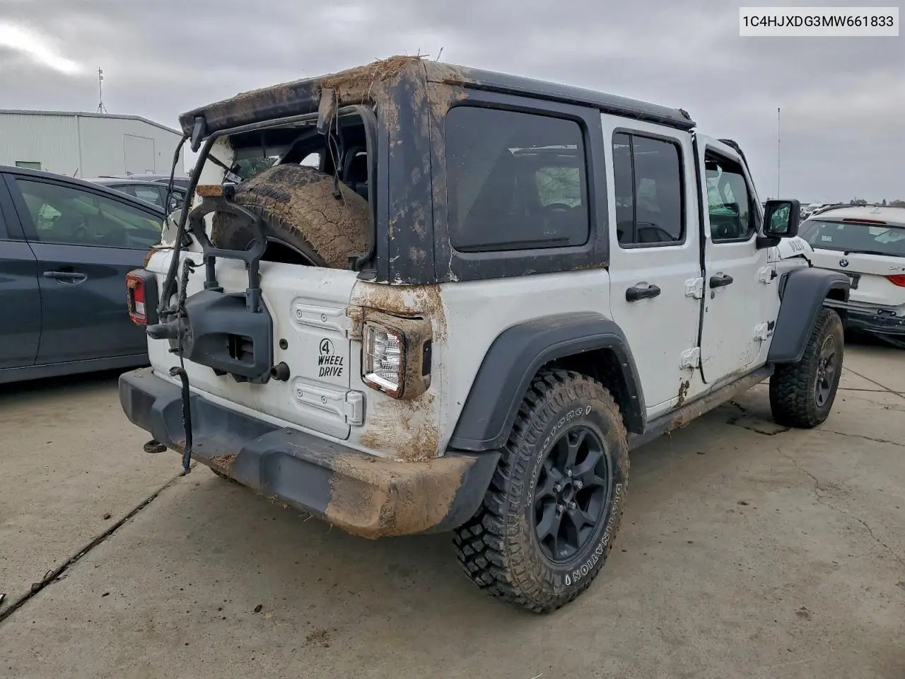1C4HJXDG3MW661833 2021 Jeep Wrangler Unlimited Sport