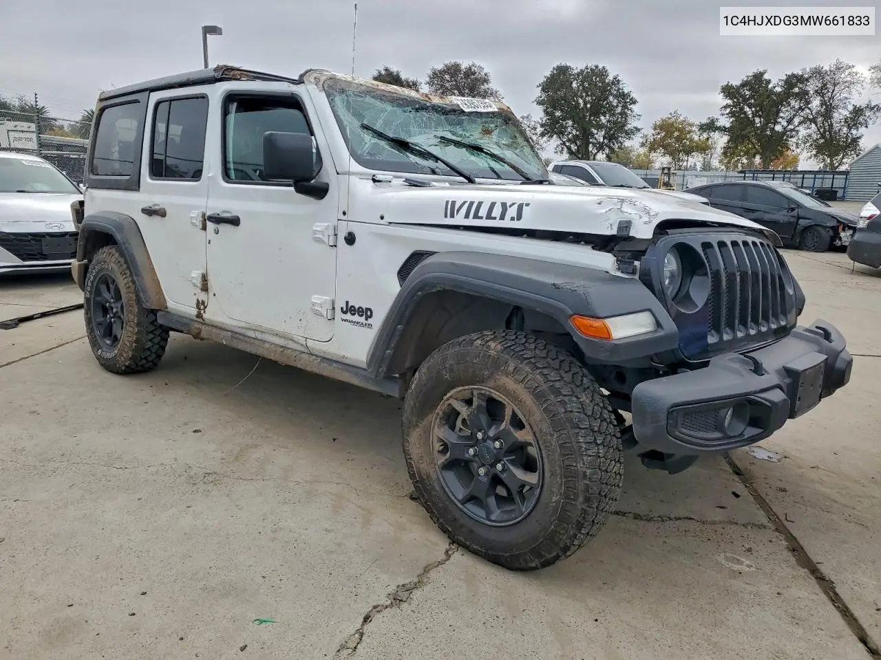 1C4HJXDG3MW661833 2021 Jeep Wrangler Unlimited Sport
