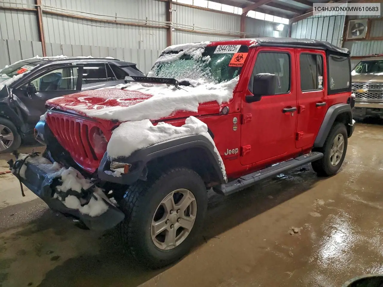 1C4HJXDNXMW610683 2021 Jeep Wrangler Unlimited Sport
