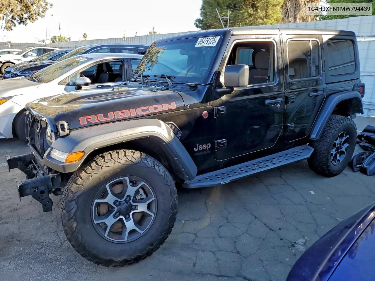 1C4HJXFN1MW794439 2021 Jeep Wrangler Unlimited Rubicon