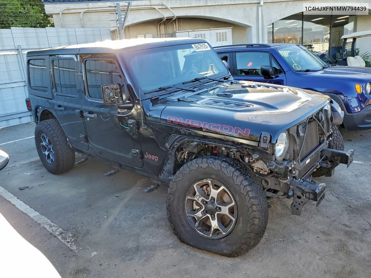 1C4HJXFN1MW794439 2021 Jeep Wrangler Unlimited Rubicon
