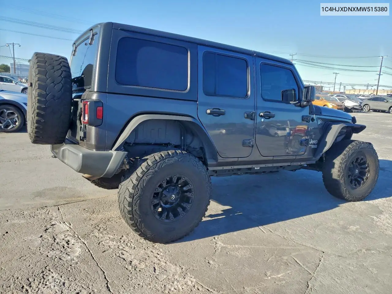 1C4HJXDNXMW515380 2021 Jeep Wrangler Unlimited Sport